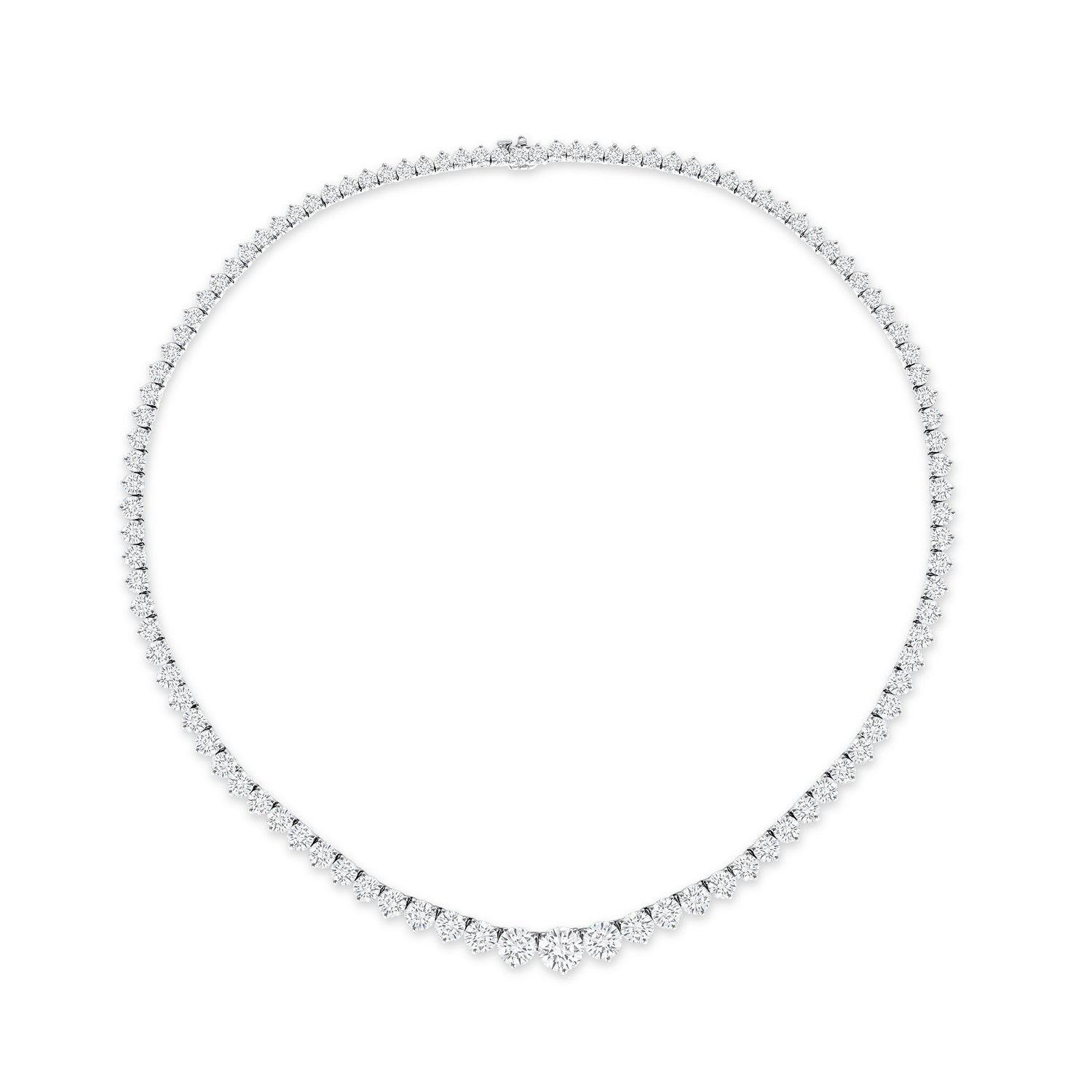 29.92CT Round Brilliant Diamond Riviera Necklace
