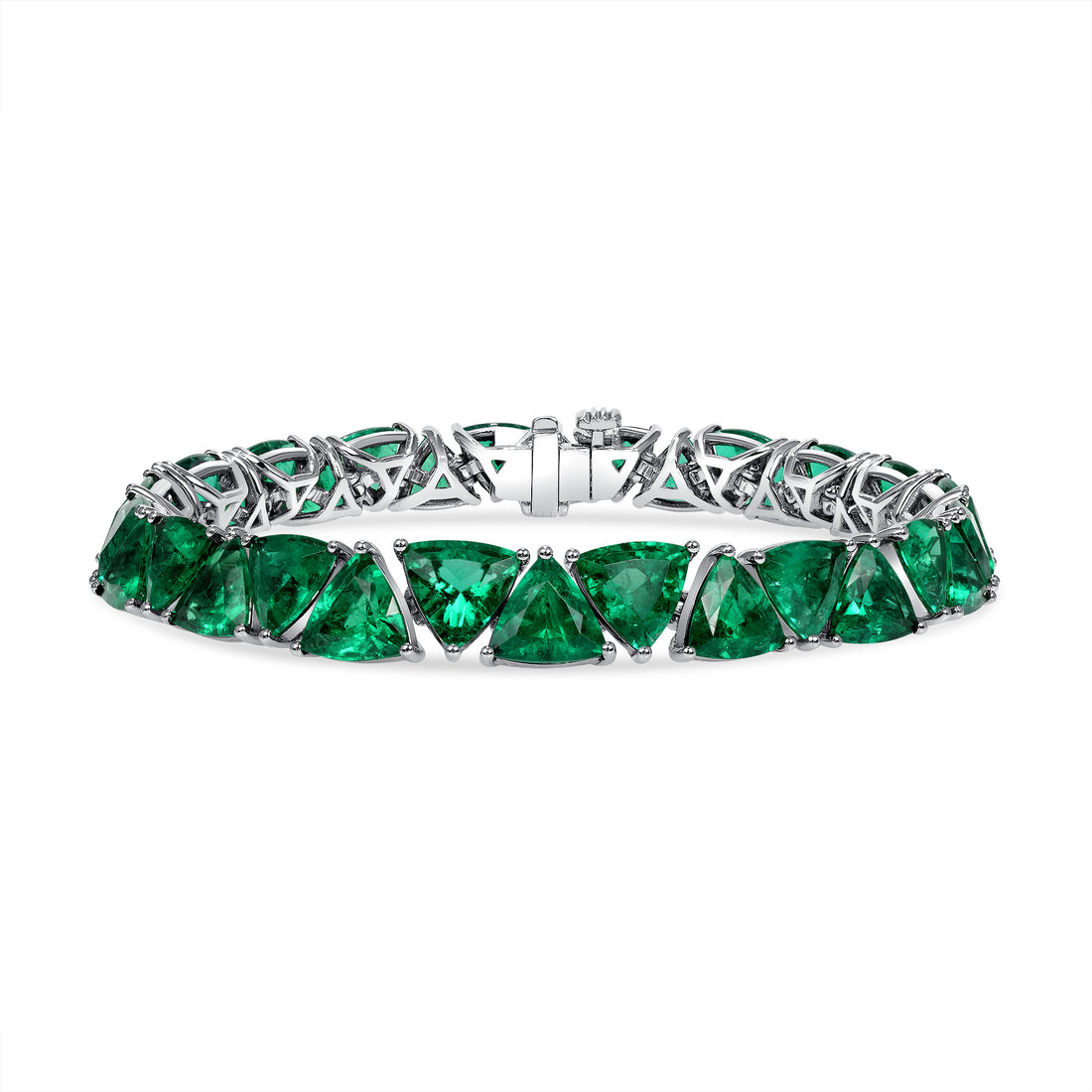 Triangle Cut Emerald Bracelet