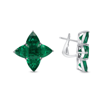 Colombian Emerald Star Earrings