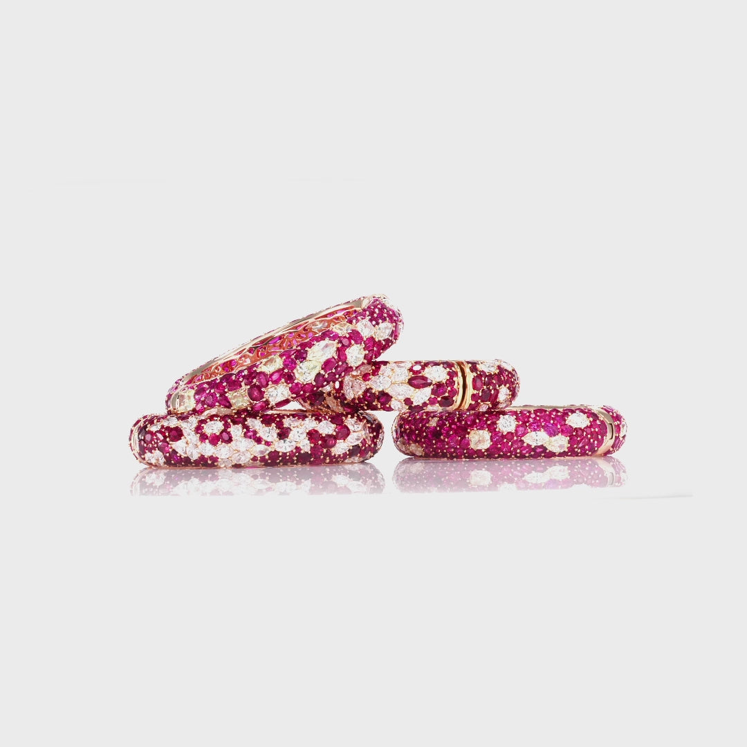 Ruby and Diamond Bangle