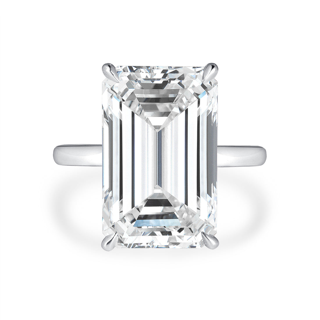 11CT Emerald Cut Diamond Ring