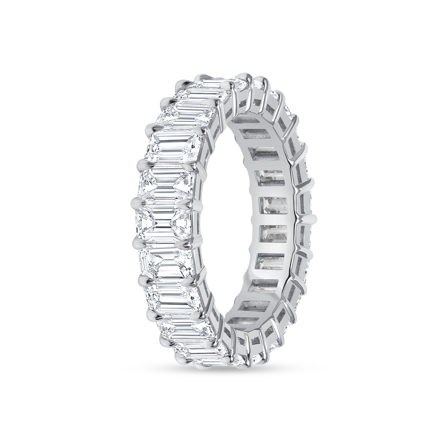 6CT Emerald Cut Diamond Eternity Band