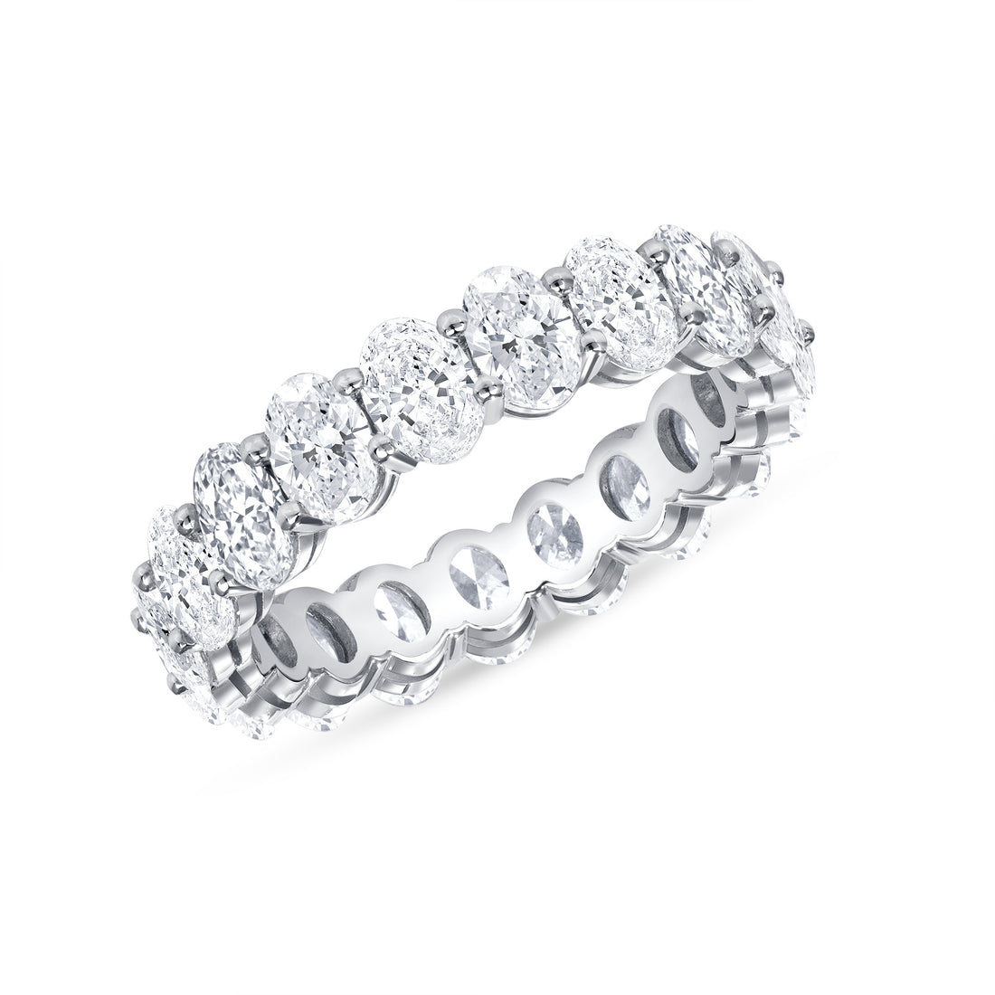 4CT Oval Cut Diamond Eternity Band