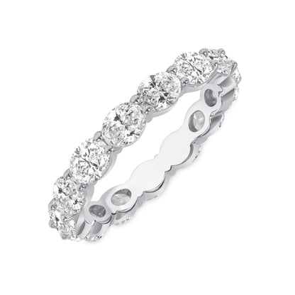 3CT Oval Diamond Eternity Ring