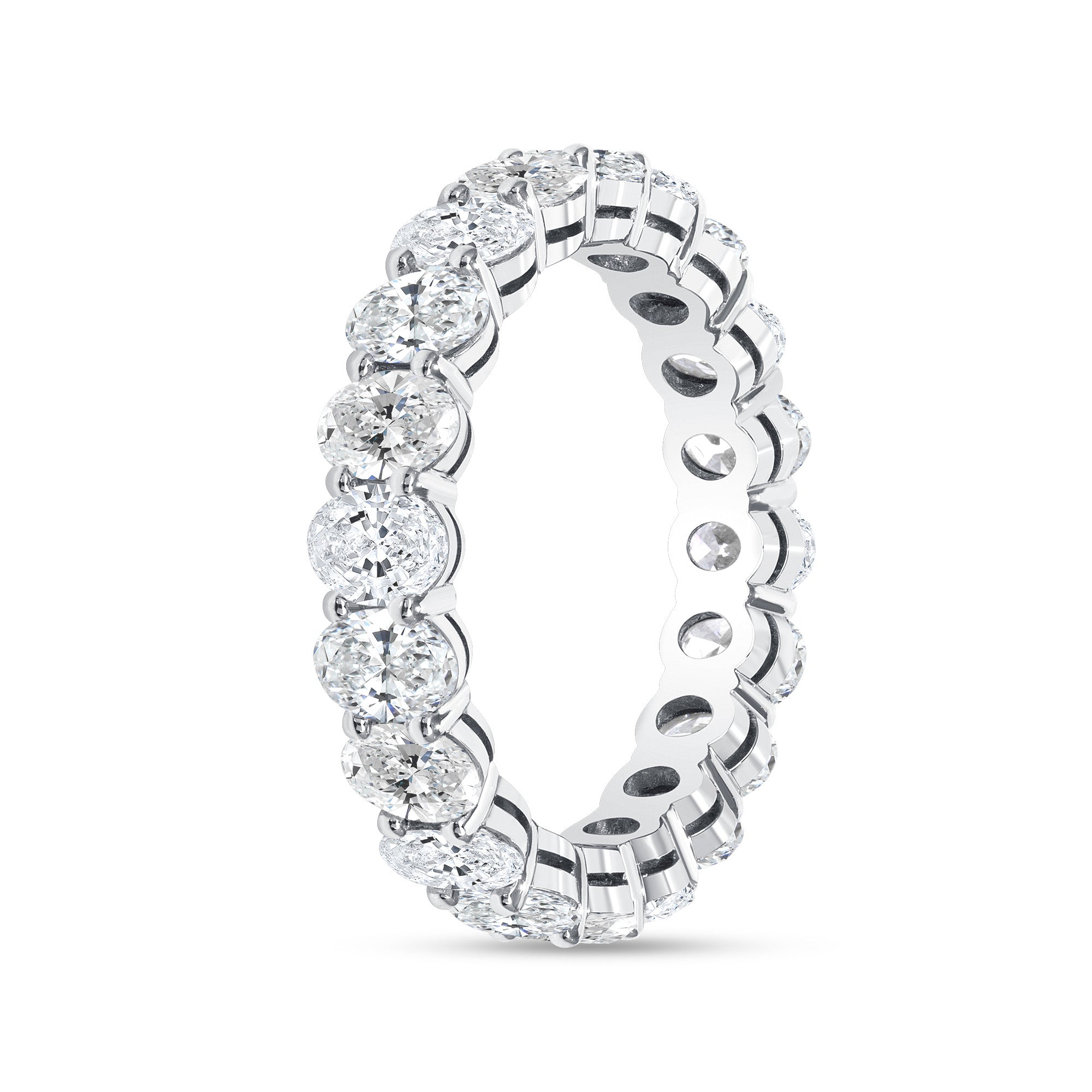 4CT Oval Cut Diamond Eternity Ring