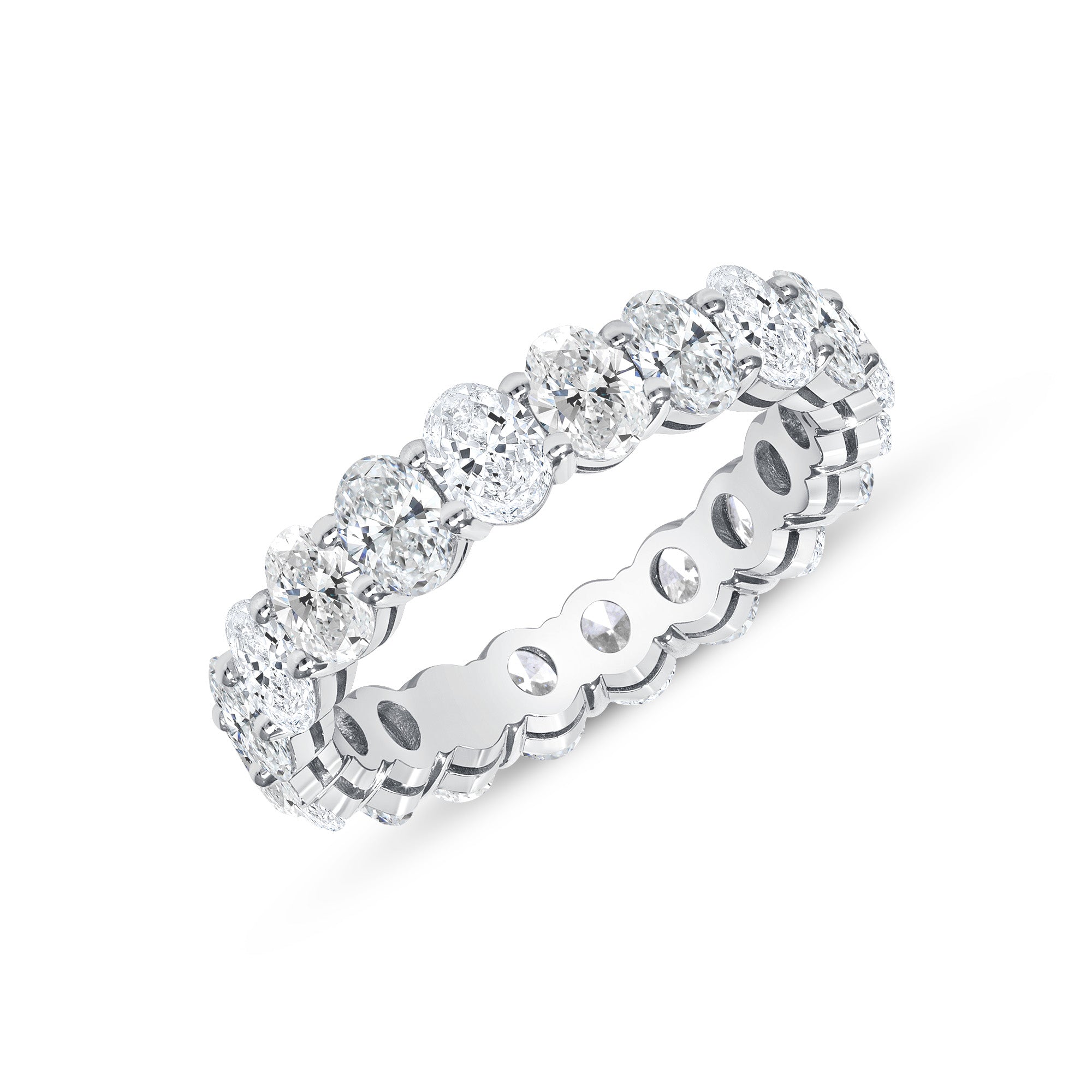 4CT Oval Cut Diamond Eternity Ring