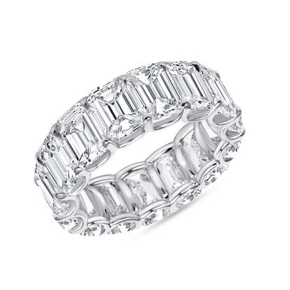 12CT Emerald Cut Diamond Eternity Band