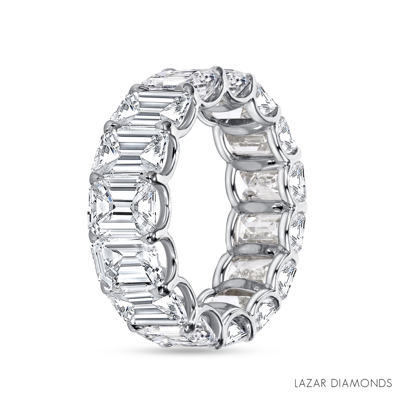 12CT Emerald Cut Diamond Eternity Band