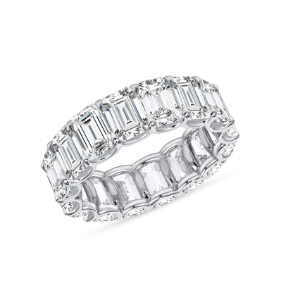 9CT Emerald Cut Diamond Eternity Band