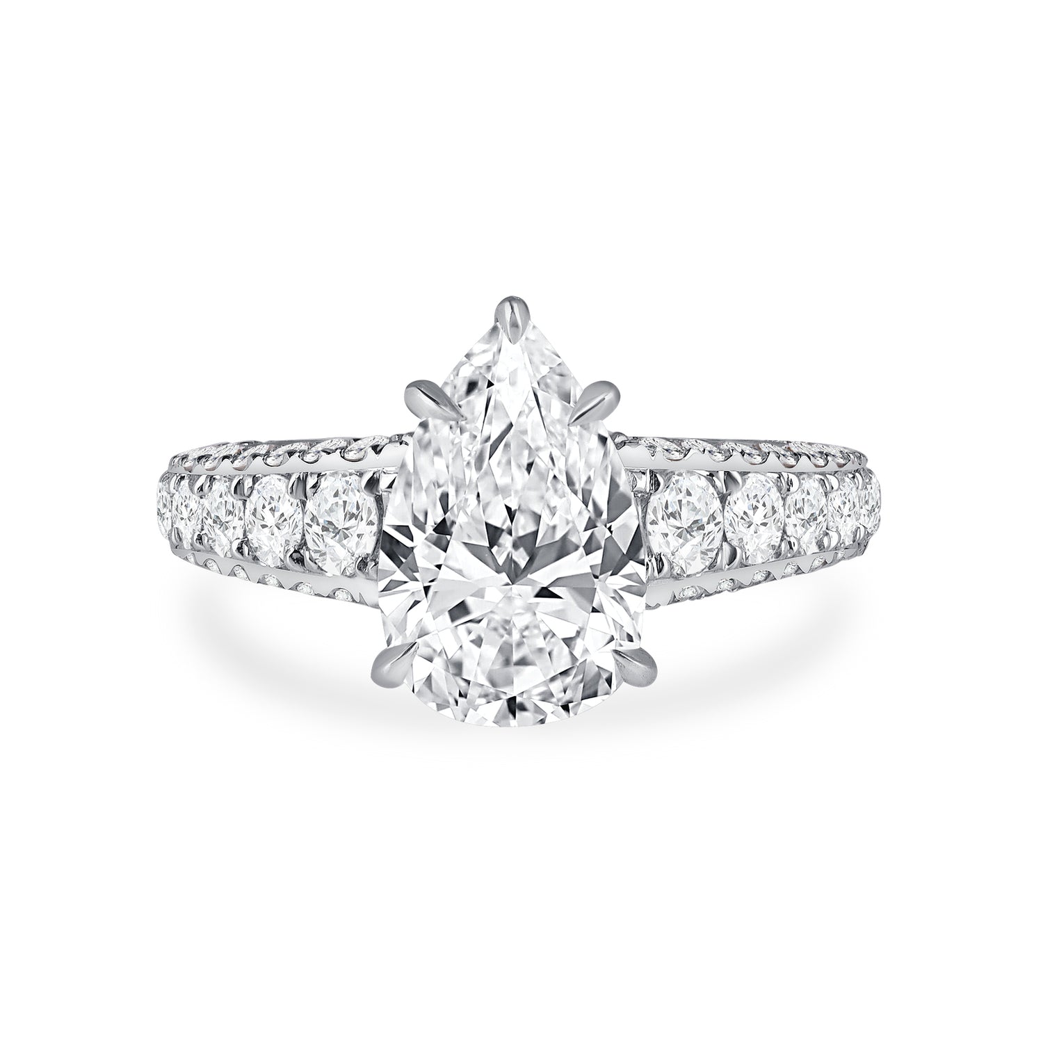 3.5CT Pear Cut Diamond Ring