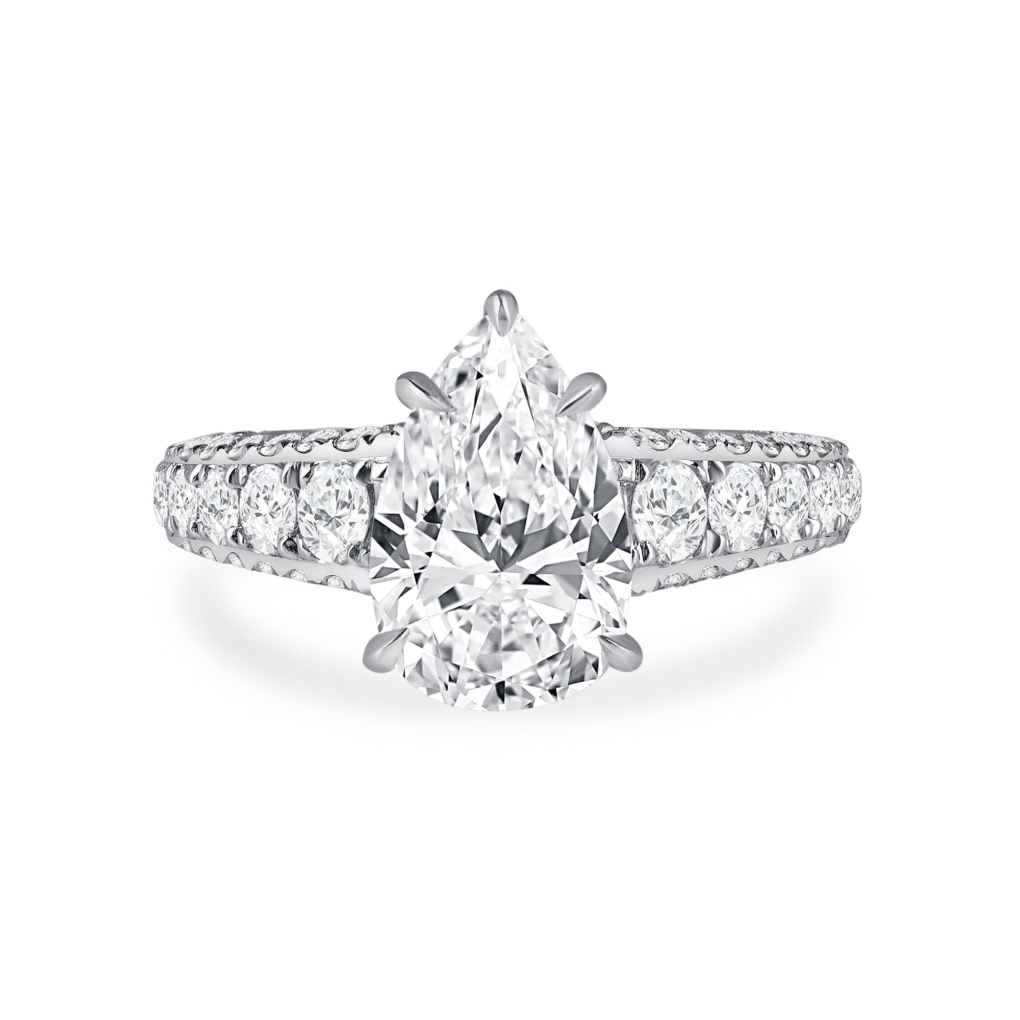 3.5CT Pear Cut Diamond Ring