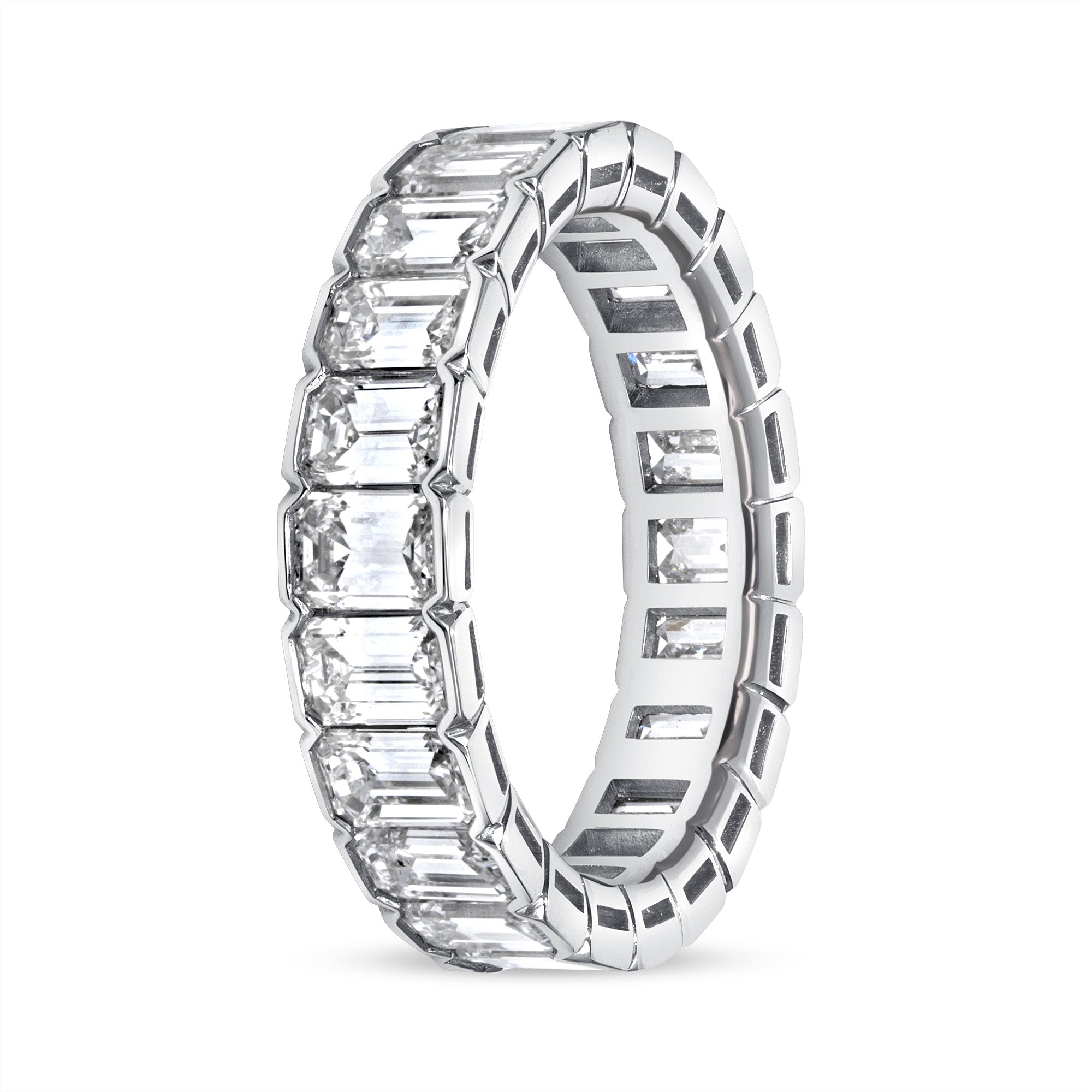 4.5CT Emerald Cut Diamond Eternity Band