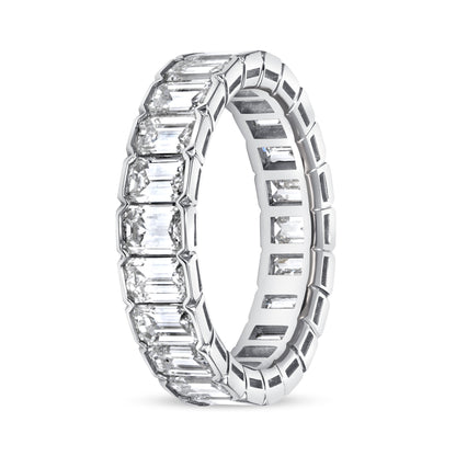 4.5CT Emerald Cut Diamond Eternity Band