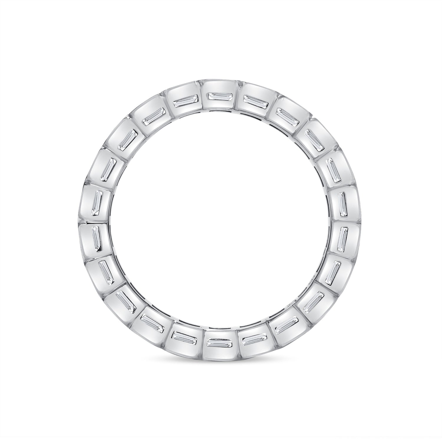 4.5CT Emerald Cut Diamond Eternity Band