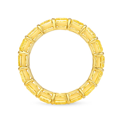 Radiant Cut Fancy Yellow Diamond Eternity Band